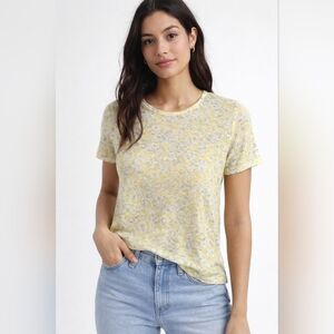 Dynamite Yellow Floral Short Sleeve Tee